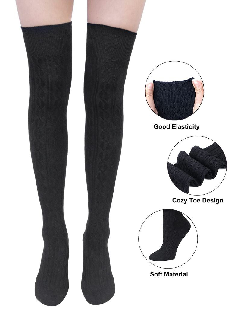 CozyStretch Knit High Socks